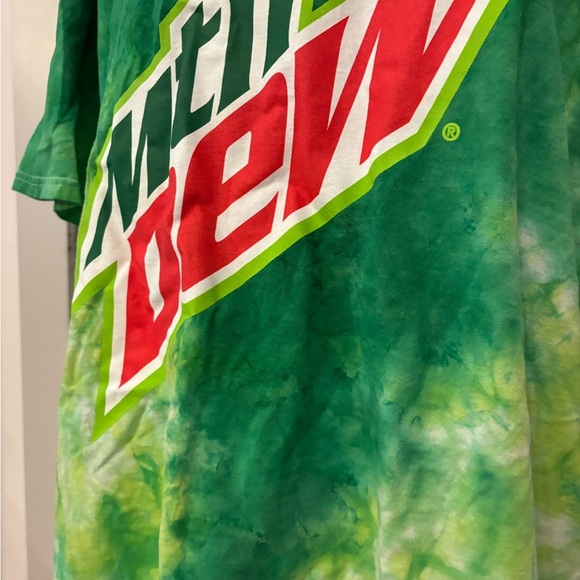Unisex Mtn. Dew green tie-dye classic tee size XL - Picture 9 of 11